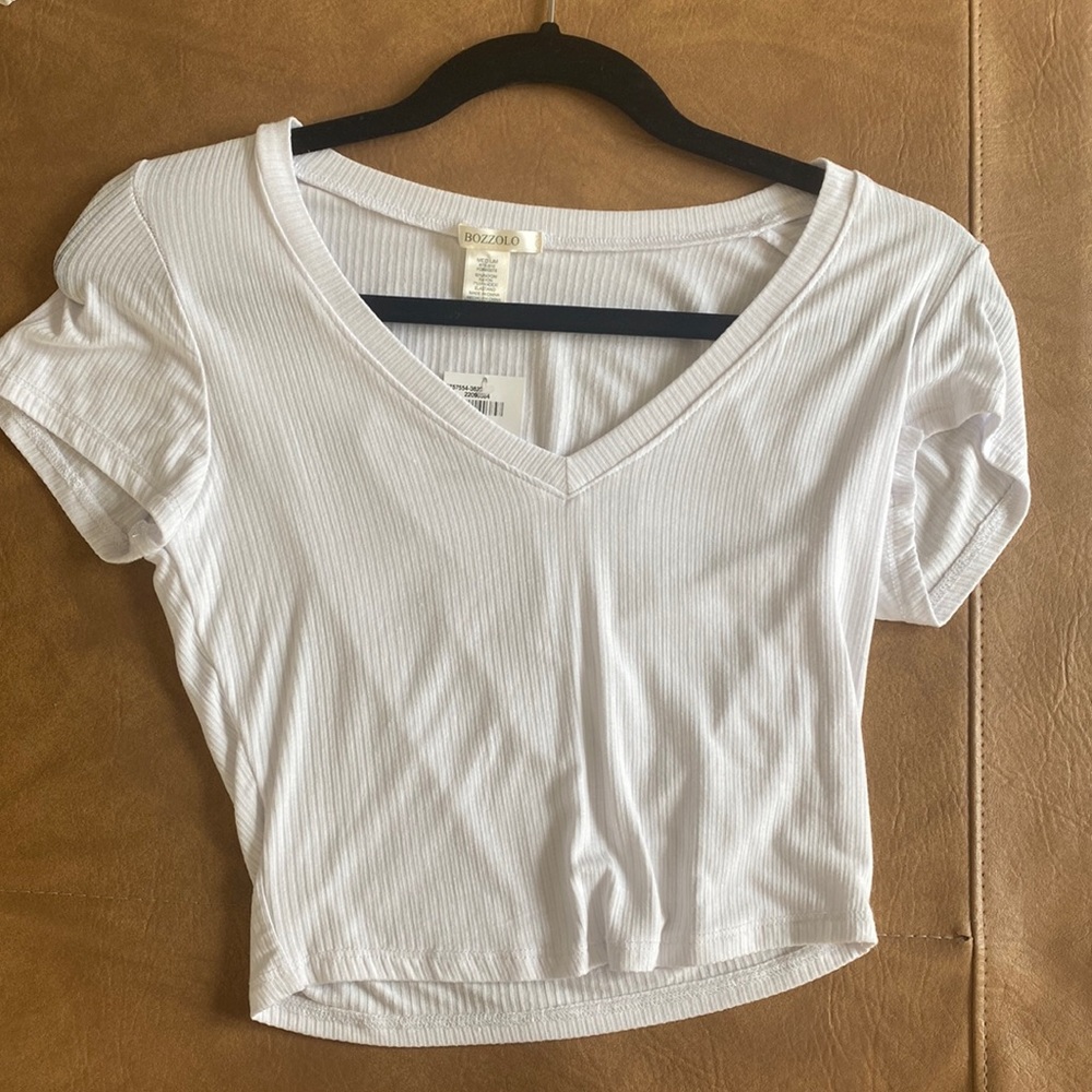 White crop top